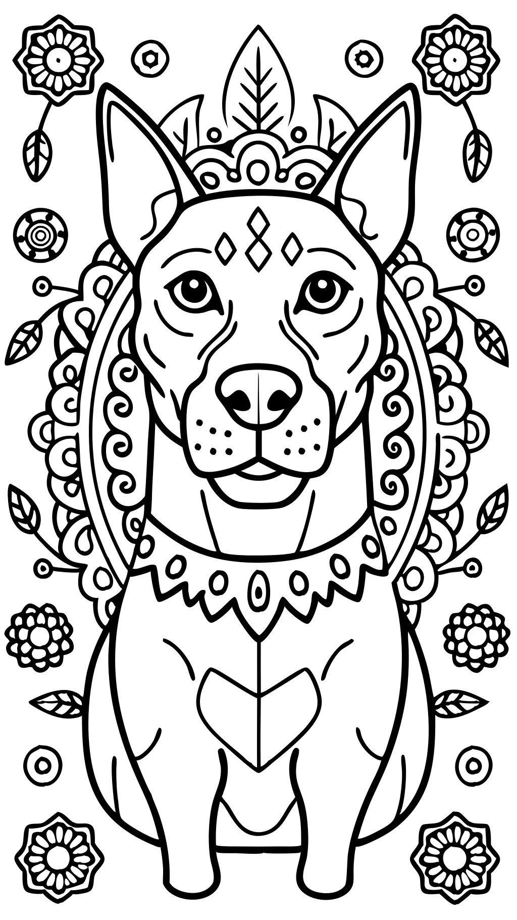 adult coloring pages dog